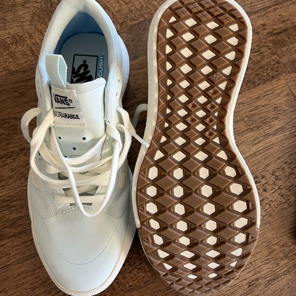 Vans Cush Ultrarange EXO. Women’s size 7.5, color is light aqua. Brand new